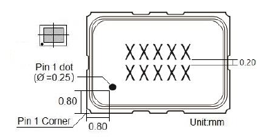 Figure 14: Marking Dimensions for Ceramic 5.0 mm x 3.5 mm Package