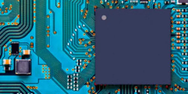 Electronic circuit board close up