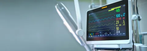 Heart rate and patient condition control monitor in hospital theater room