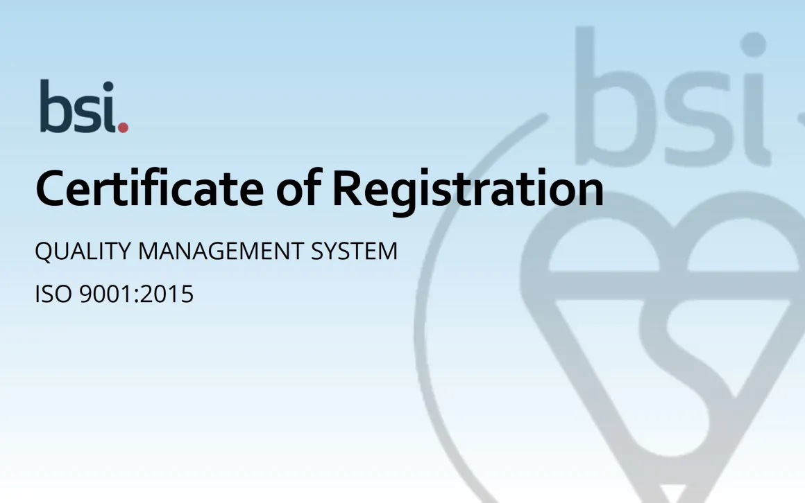 bsi logo ISO certificate